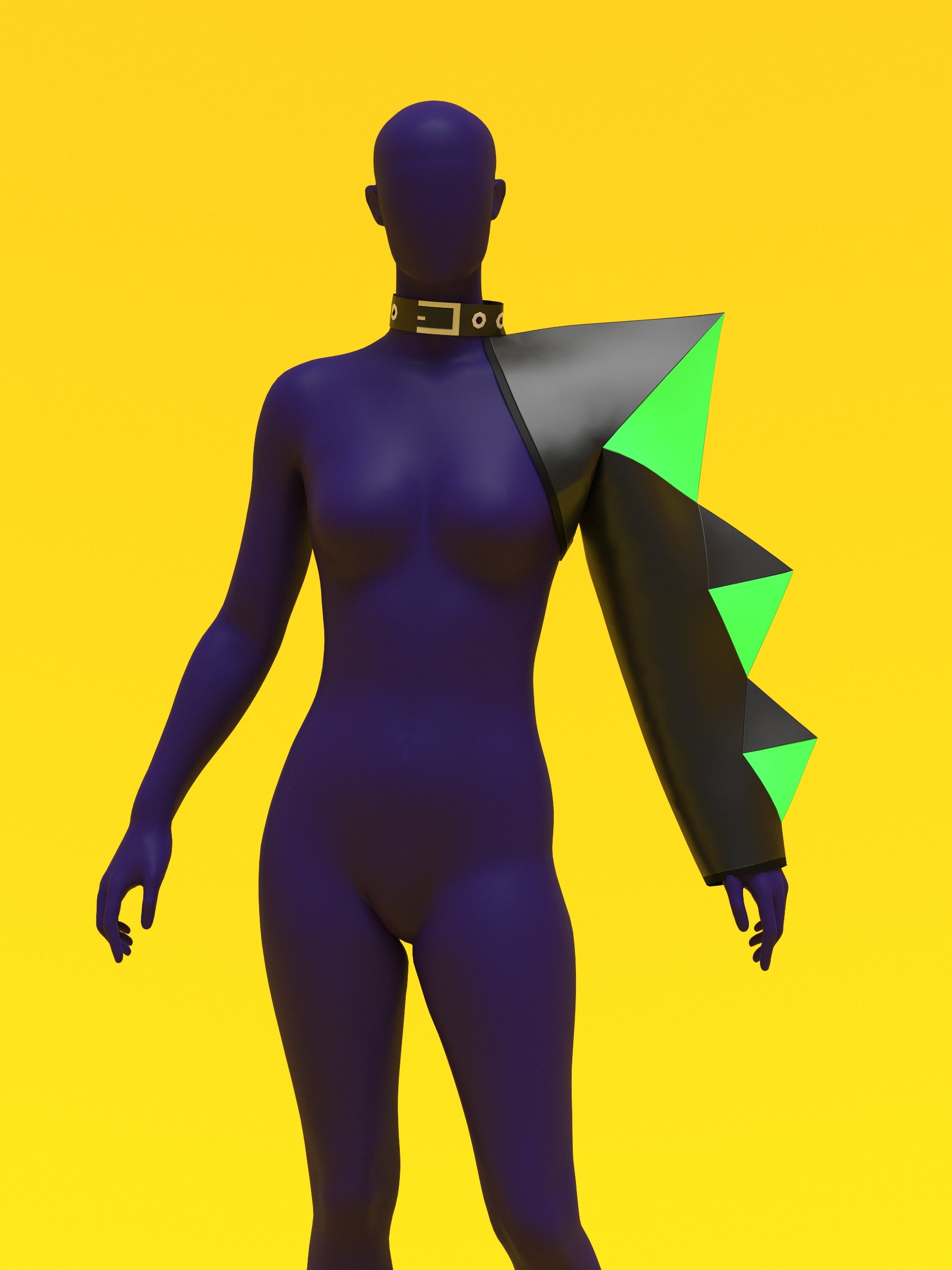 Spiked Buckle Sleeve Top sewing pattern XS-4X for drag queen Halloween costume pose thumb