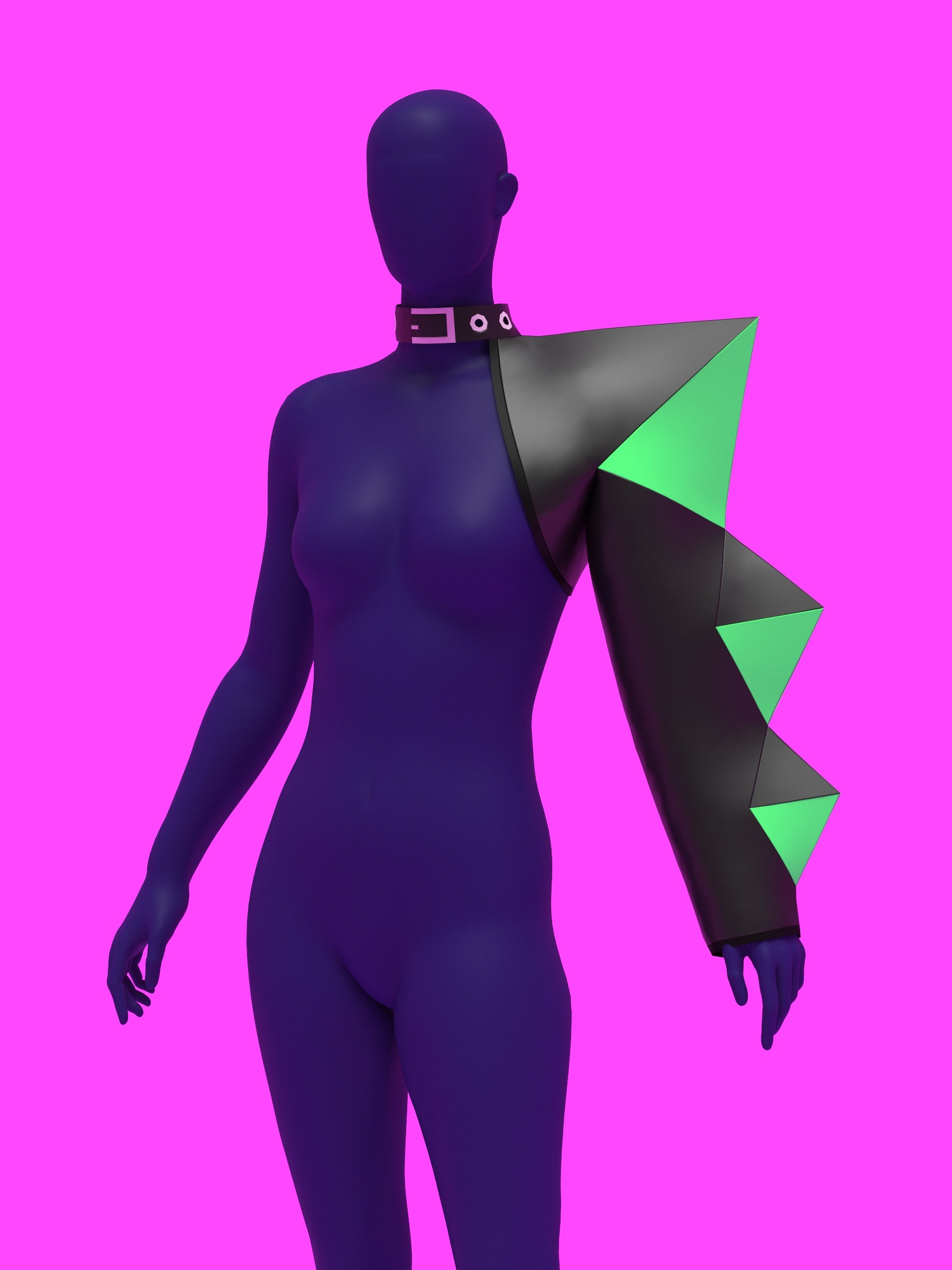 Spiked Buckle Sleeve Top sewing pattern XS-4X for drag queen Halloween costume video alternative punk outfit by Katkow