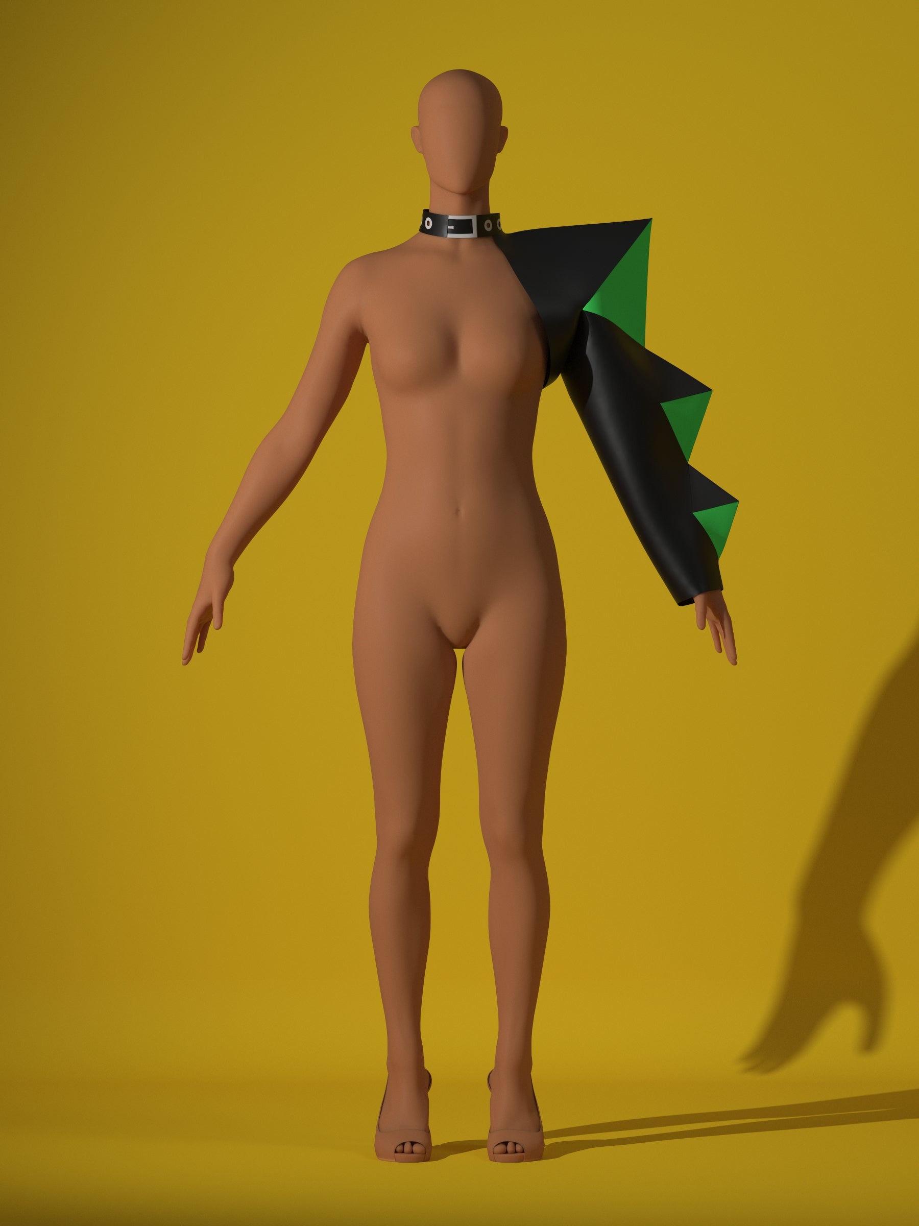 Spiked Buckle Sleeve Top sewing pattern XS-4X for drag queen Halloween costume pose front