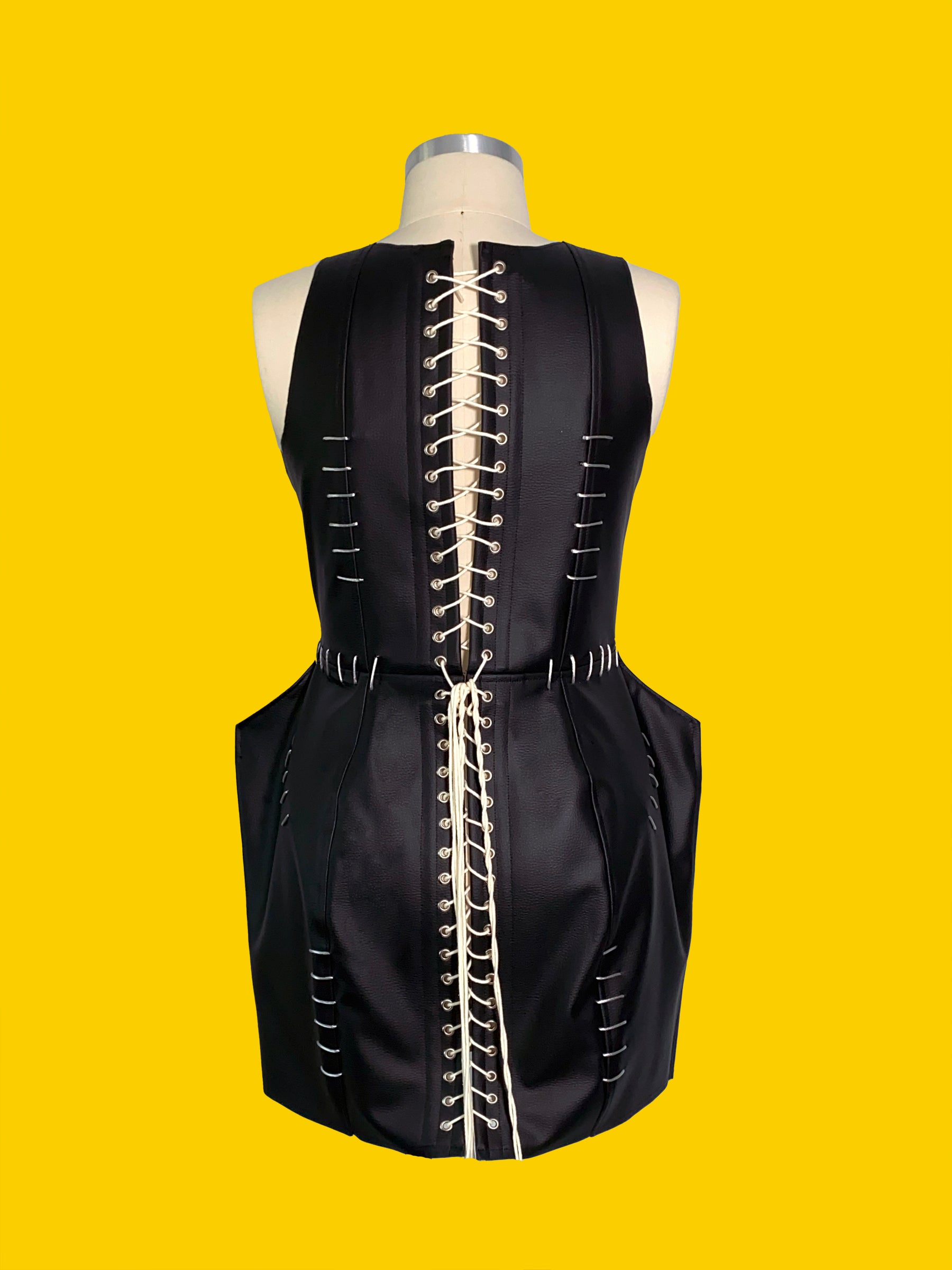 Stitched Pointed Hips Dress (XS-XL) Drag Queen Halloween Costume Sewing Pattern Back