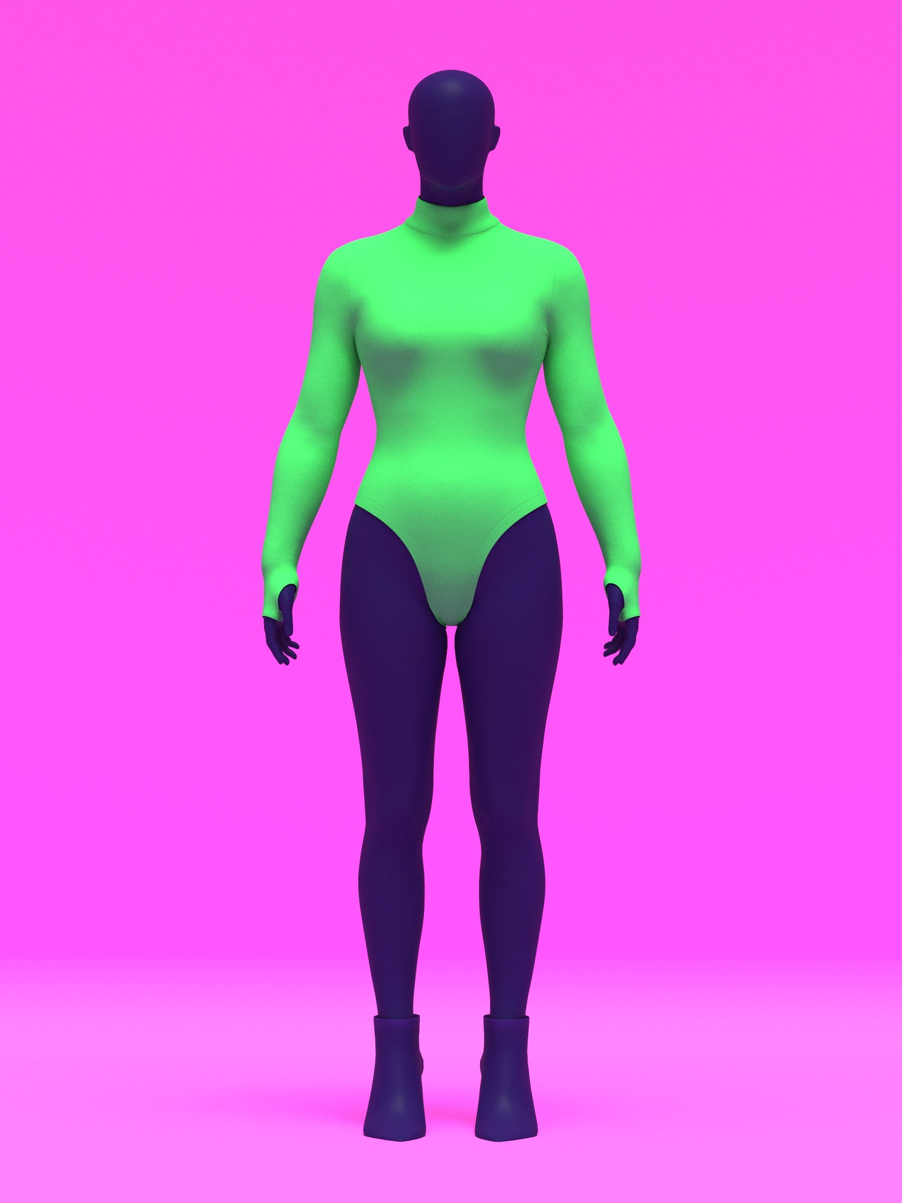 Long Sleeve Leotard Sewing Pattern For Drag Queens and Womens Cosplay Stretch Dancewear Costume Easy Sew by Katkow Front