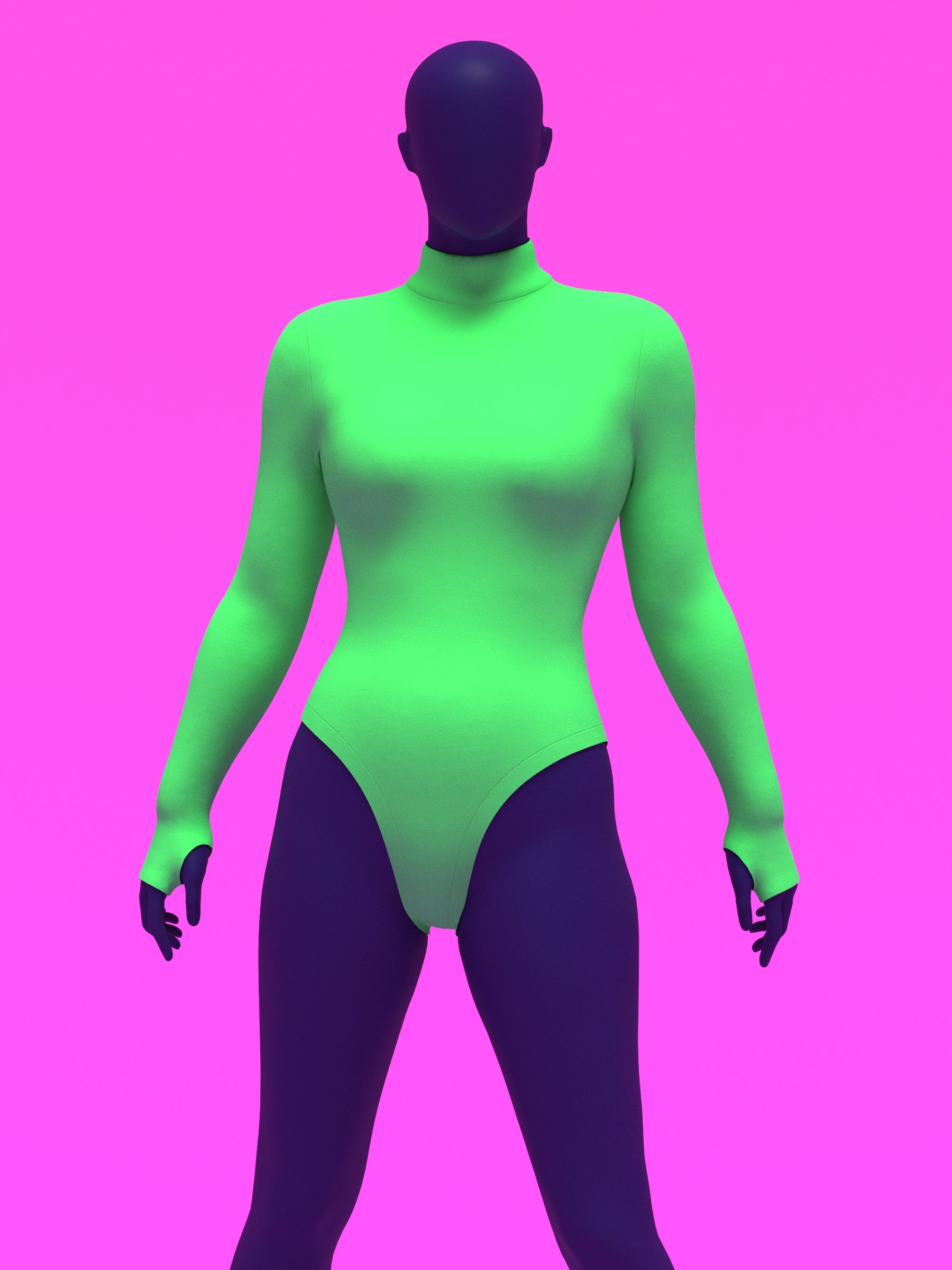 Long Sleeve Leotard Sewing Pattern For Drag Queens and Womens Cosplay Stretch Dancewear Costume Easy Sew by Katkow Front