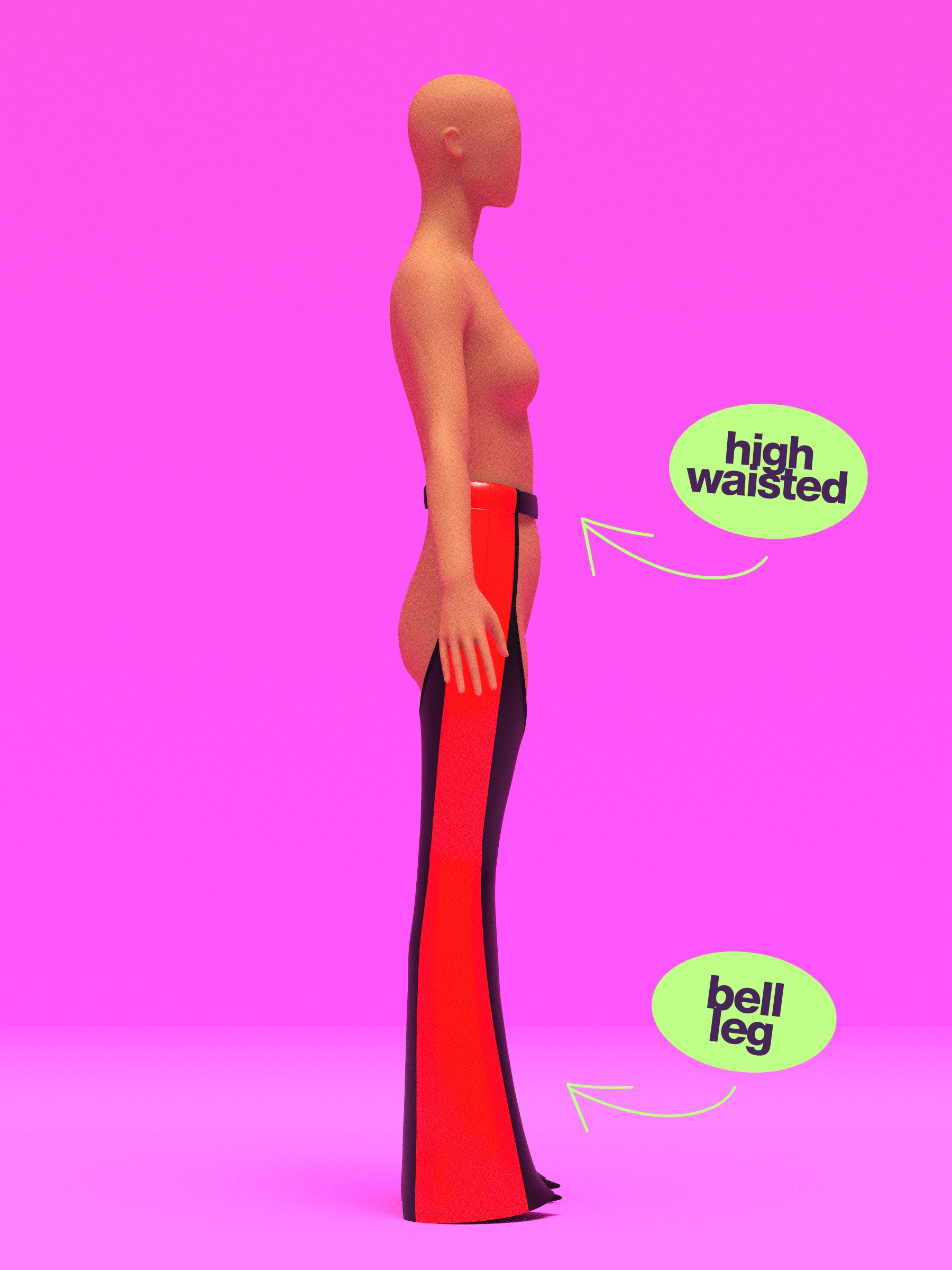 Striped Chaps Sewing Pattern For Drag Queens by Katkow Festival Rave Costume Cosplay High Waisted Straight Bell Bottom