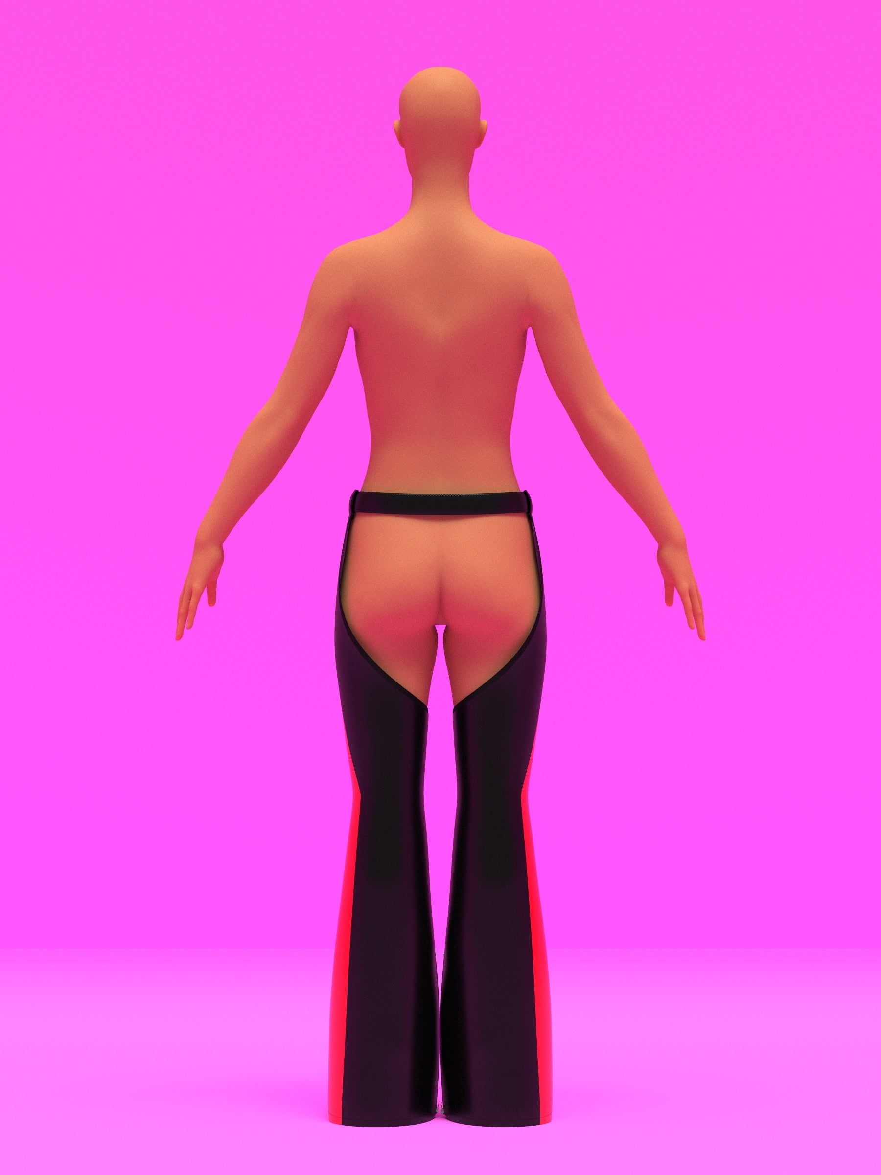 Striped Chaps Sewing Pattern For Drag Queens by Katkow Festival Rave Costume Cosplay Back