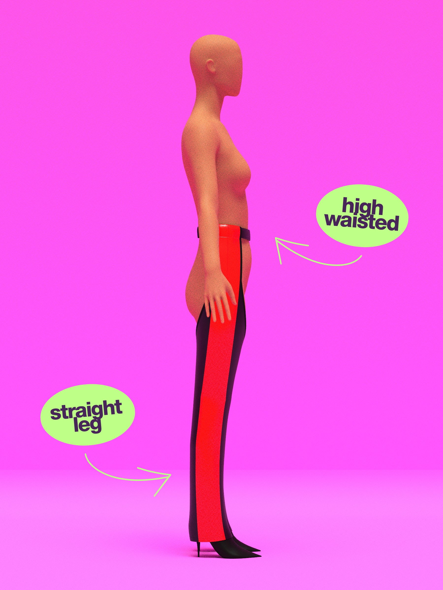 Striped Chaps Sewing Pattern For Drag Queens by Katkow Festival Rave Costume Cosplay High Waisted Straight Side