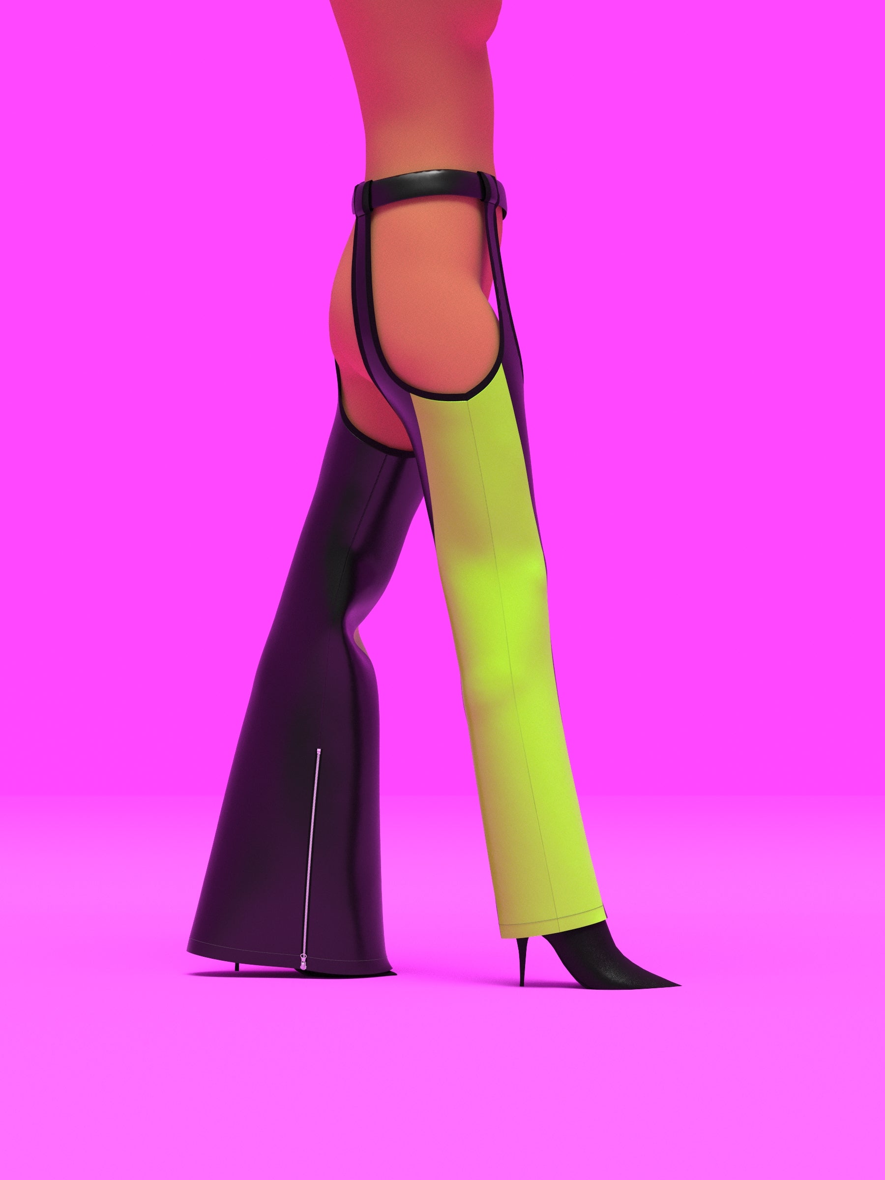 Striped Garter Chaps Sewing Pattern For Drag Queens by Katkow Pants Festival Costume Cosplay Outfit Multistyle High Rise Bell Bottoms Straight