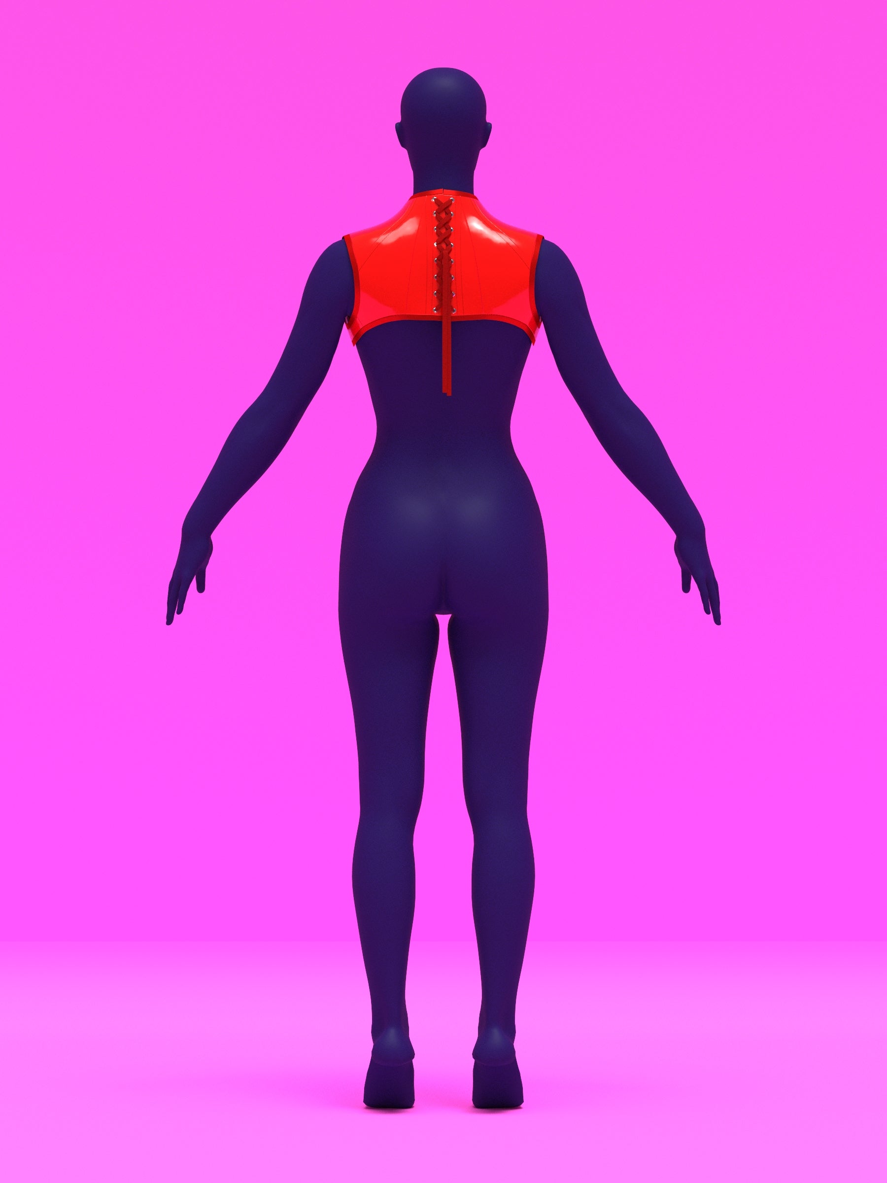 Sweetheart Harness Corset Sewing Pattern for drag queens fetish goth alternative valentines day halloween costume outfit leather by katkow back2