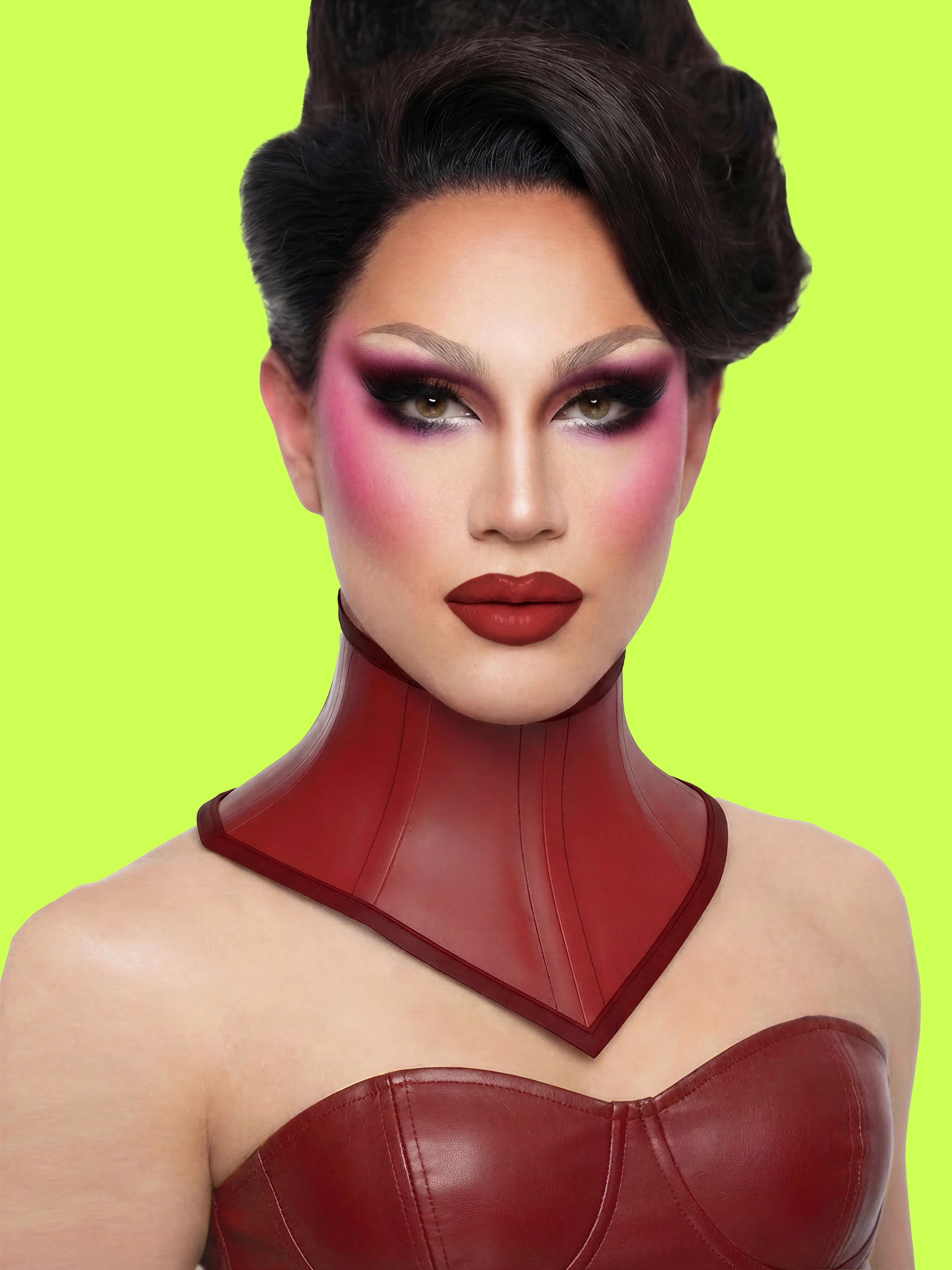 V-Cut Pointed Neck Corset Sewing Pattern for Drag Queens Cosplay Accessory Alternative Goth Costume by Katkow Front