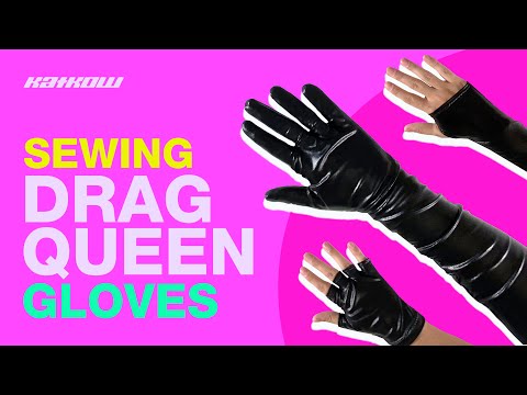 Patrón de costura de conjunto de guantes de varios estilos para Drag Queens sin dedos Opera
