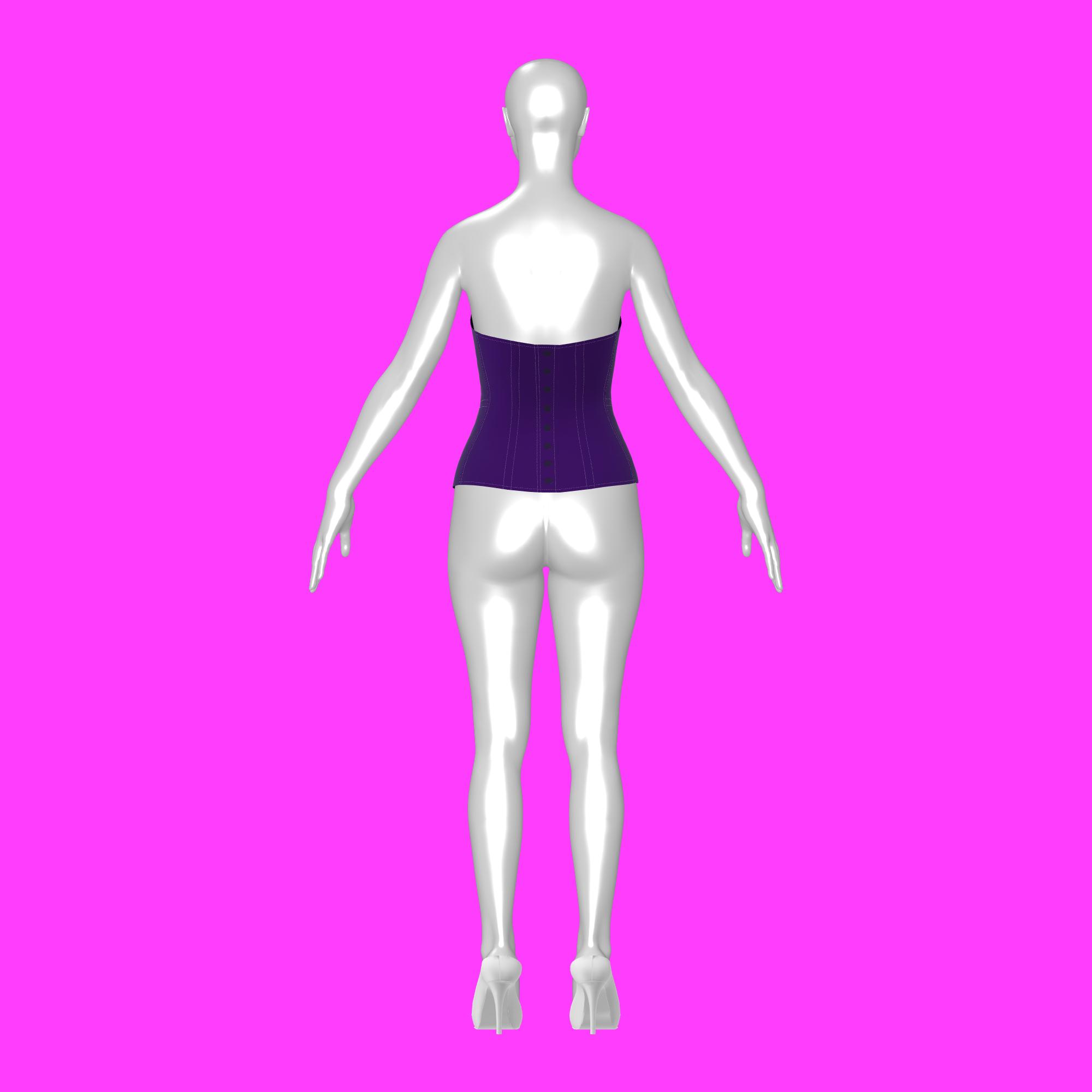 katkow stretch bustier corset sewing pattern drag queen back