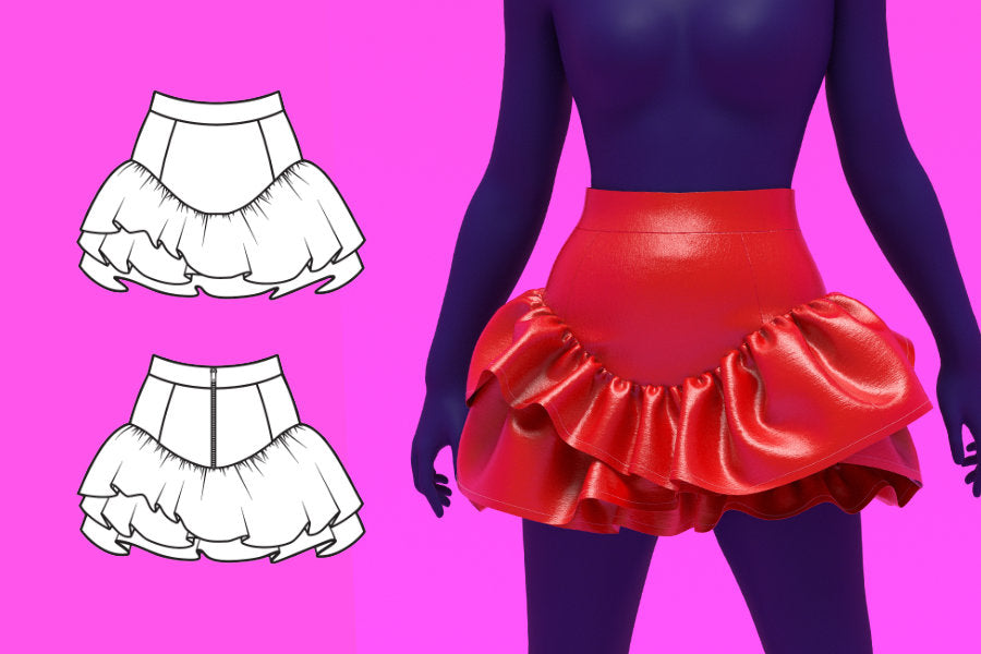 How to Sew a Mini Skirt with Wave Ruffles