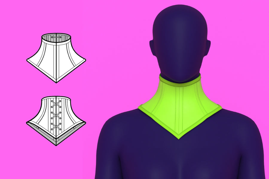 How to Sew a V Pointed Neck Corset
