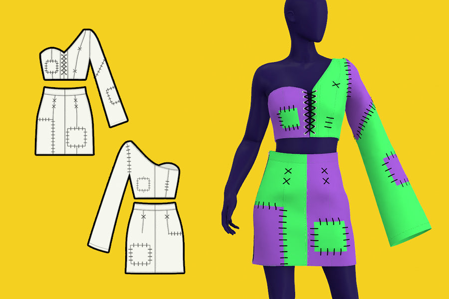 How to Sew a Frankenstein Patchwork Dress Drag Halloween Costume