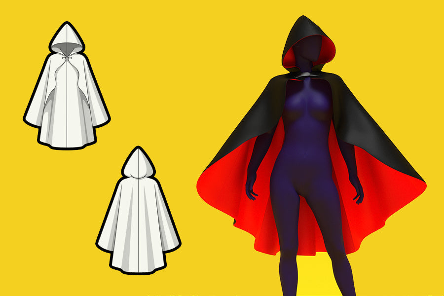 How to Sew a Gothic Hooded Cloak for Halloween Costume Villain Fairy Tale