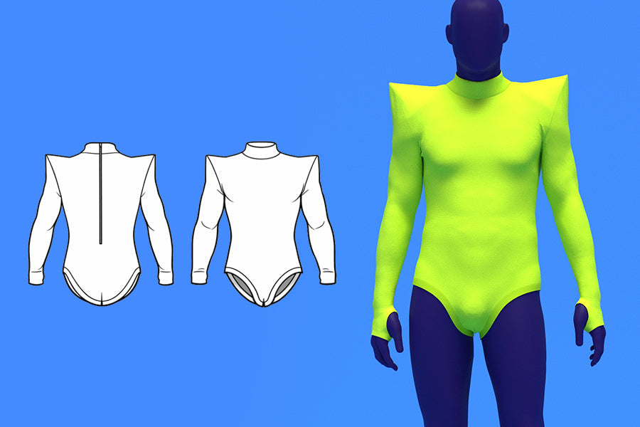 How to Sew a Men's Pointed Shoulder Leotard