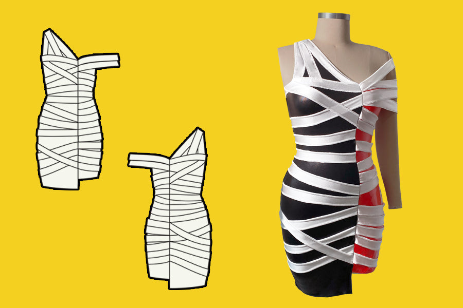 How to Sew a Mummy Stretch Dress Drag Queen Halloween Costume