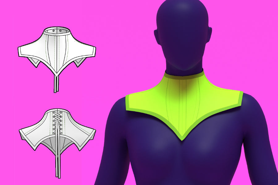 How to Sew an Extended V-Cut Shoulder Corset Harness