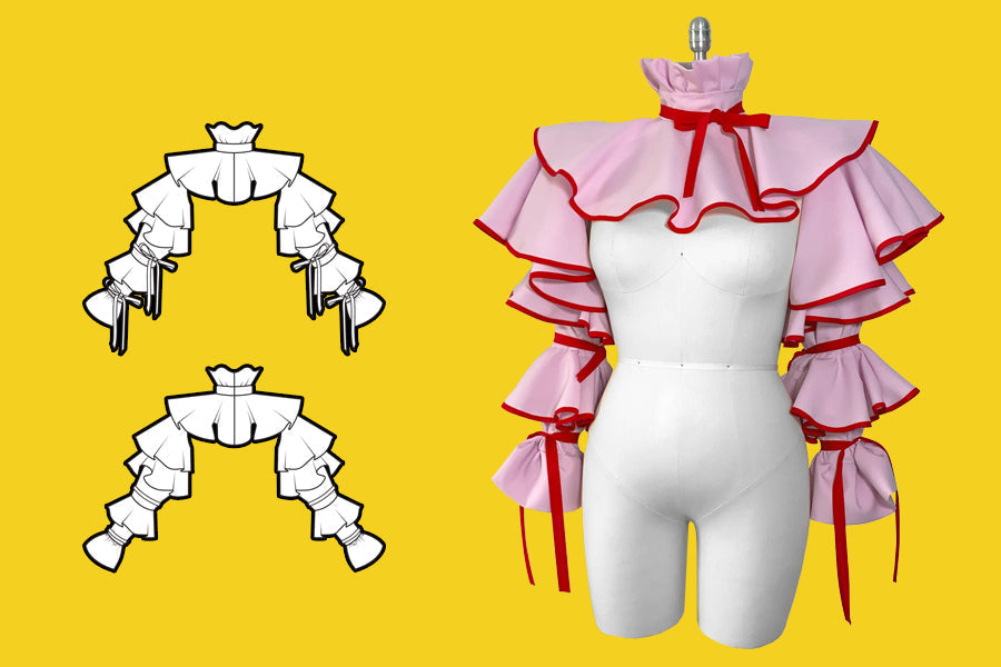 How to Sew a Clown Ruffle Shrug Drag Queen Halloween Costume