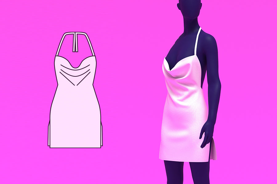 how to sew cowl neck dress katow