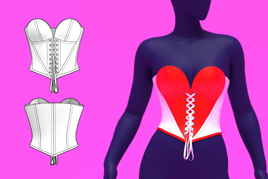 How to Sew a Heart Corset Top Sewing Pattern for Drag Queens