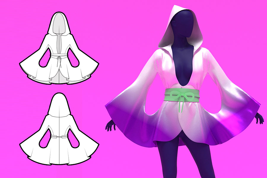 How to Sew a Hooded Kimono Sleeve Robe