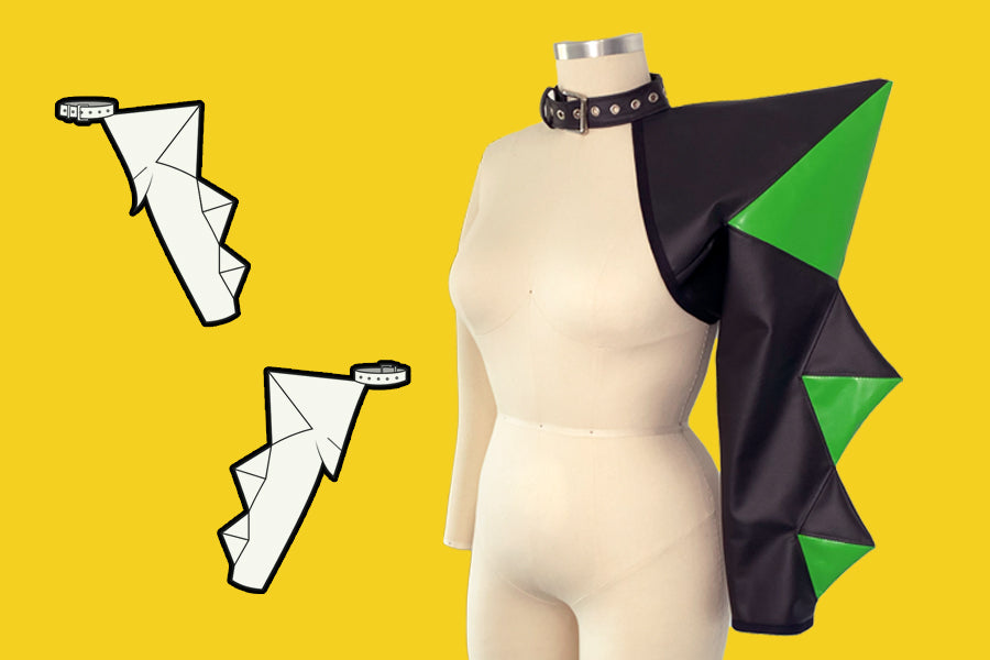 How to sew a Spiked Buckle Sleeve Top sewing pattern XS-4X for drag queen Halloween costume