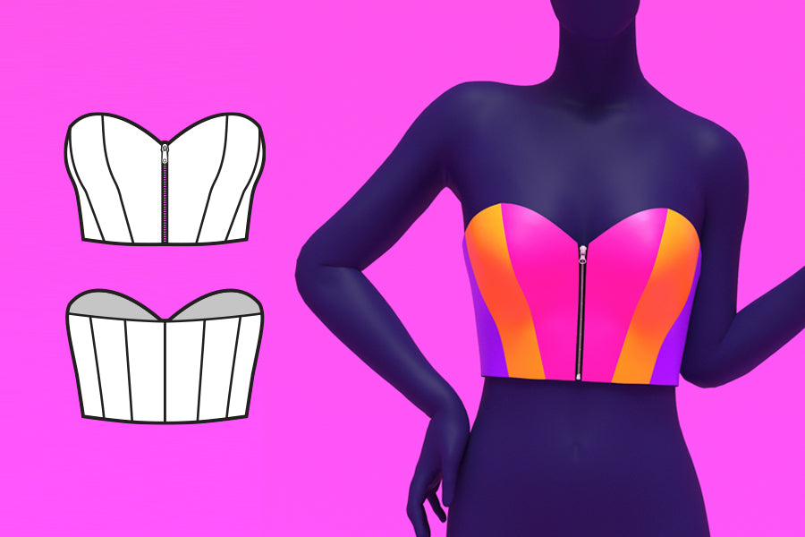 How to Sew a Striped Zipper Bustier