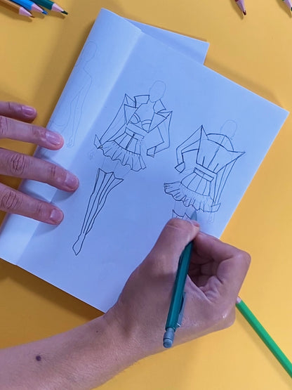 Mini Fashion Sketchbook - Female Figure Templates