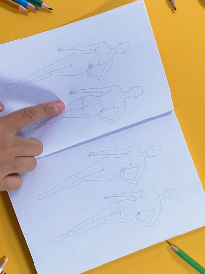 Mini Fashion Sketchbook - Female Figure Templates