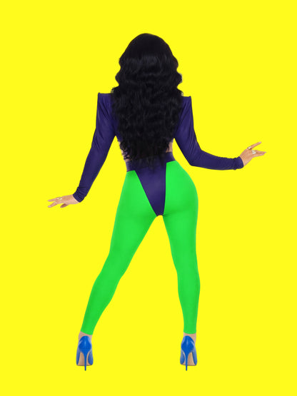 80s Shoulder Pad Leotard Sewing Pattern For Drag Queens Bodysuit Sexy Stretch Dancewear Festival Stripper Rave Costume Back 2