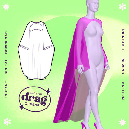 katkow drag queen shrug cape sewing pattern thumb