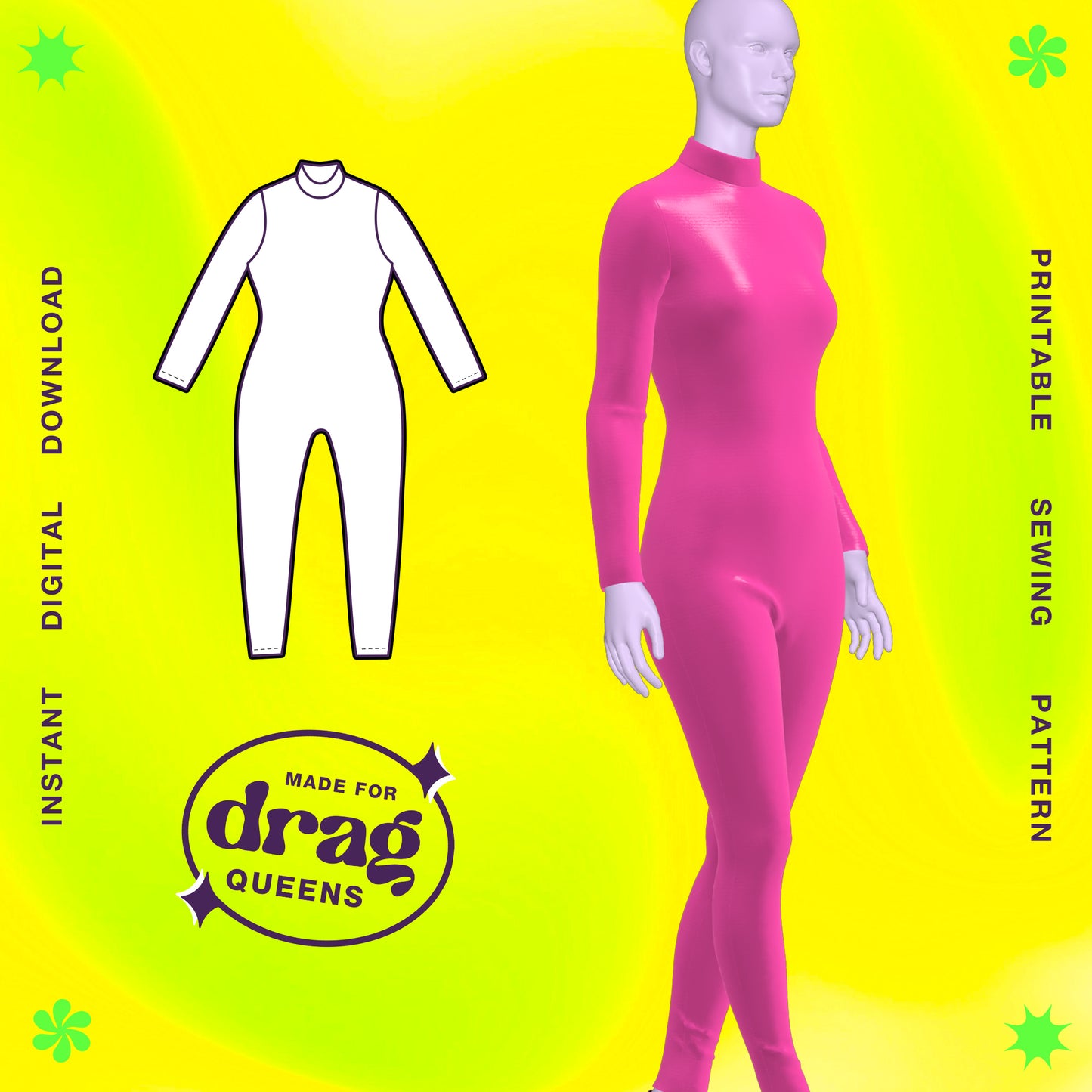 Katkow Drag Queen Catsuit Sewing Pattern 