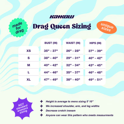 Katkow Stretch Cutout Undergarment High Waisted Shaper Corset Body Sewing Pattern For Drag Queens Costume Plus Size Lingerie Sexy Fashion Cosplay Goth Rave Latex Fantasy Size