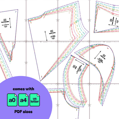 Katkow Pointed Shoulder Sewing Pattern For Drag Queens Costume Fashion Cosplay Goth Rave Latex Fantasy PDF