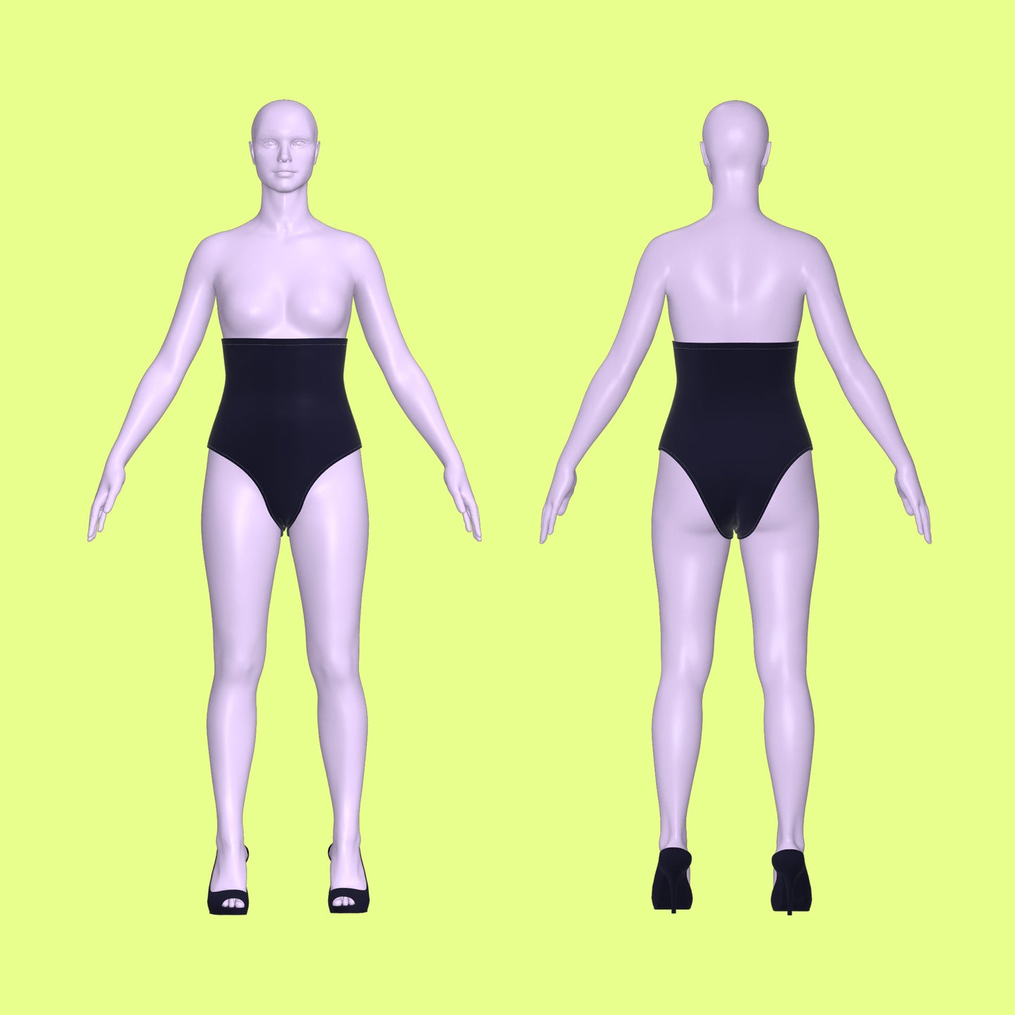 Katkow Drag Queen Waist Cover Undergarment Shapewear Sewing Pattern back