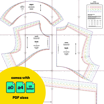 Katkow Long Sleeve Shrug Sewing Pattern (Sizes XS-4X) - PDF Drag Queen Costume Fashion Accessory Top Goth Cosplay Fairy Stripper PDF