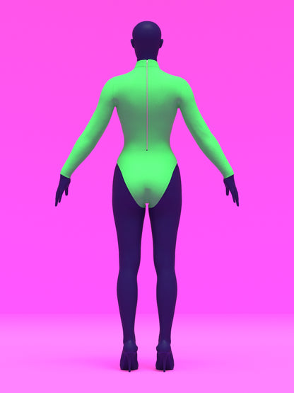 Long Sleeve Leotard Sewing Pattern for Drag Queens Costume Outfit Cosplay Rave Festival Dance Katkow Sew DIY