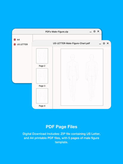 Male Fashion Figure Templates PDF | Printable Fashion Sketch Templates