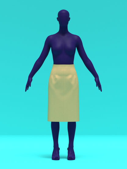 Skirt sloper PDF pattern block for drag queen fashion, non-stretch skirt base for DIY pattern making to create your own custom design in men’s and women’s sizes with hip pad adjustments