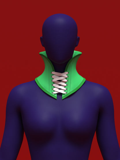 Open High Collar Neck Corset Sewing Pattern for Drag queens Cosplay Costume Fetish Alternative Goth Outfit by Katkow Holiday