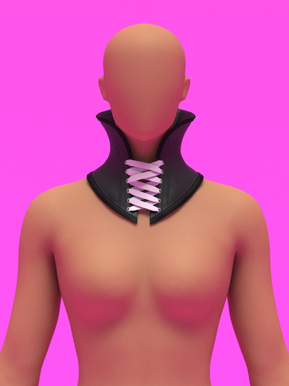 Open High Collar Neck Corset Sewing Pattern for Drag queens Cosplay Costume Fetish Alternative Goth Outfit by Katkow