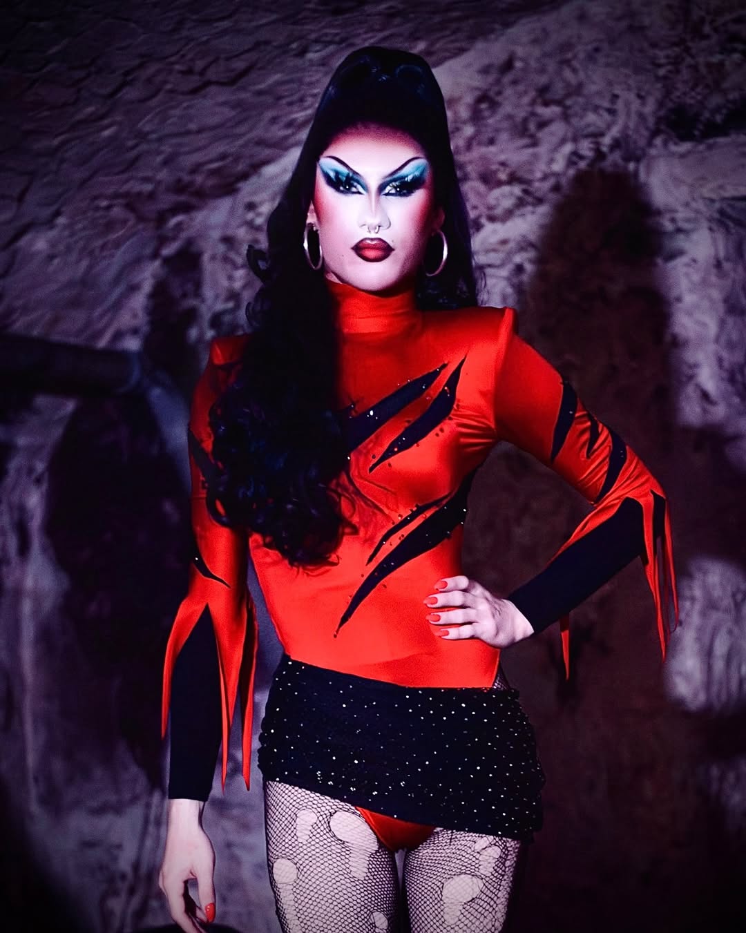 Patrón de costura para conjunto de leotardo y falda de Slasher, disfraz de drag queen para Halloween