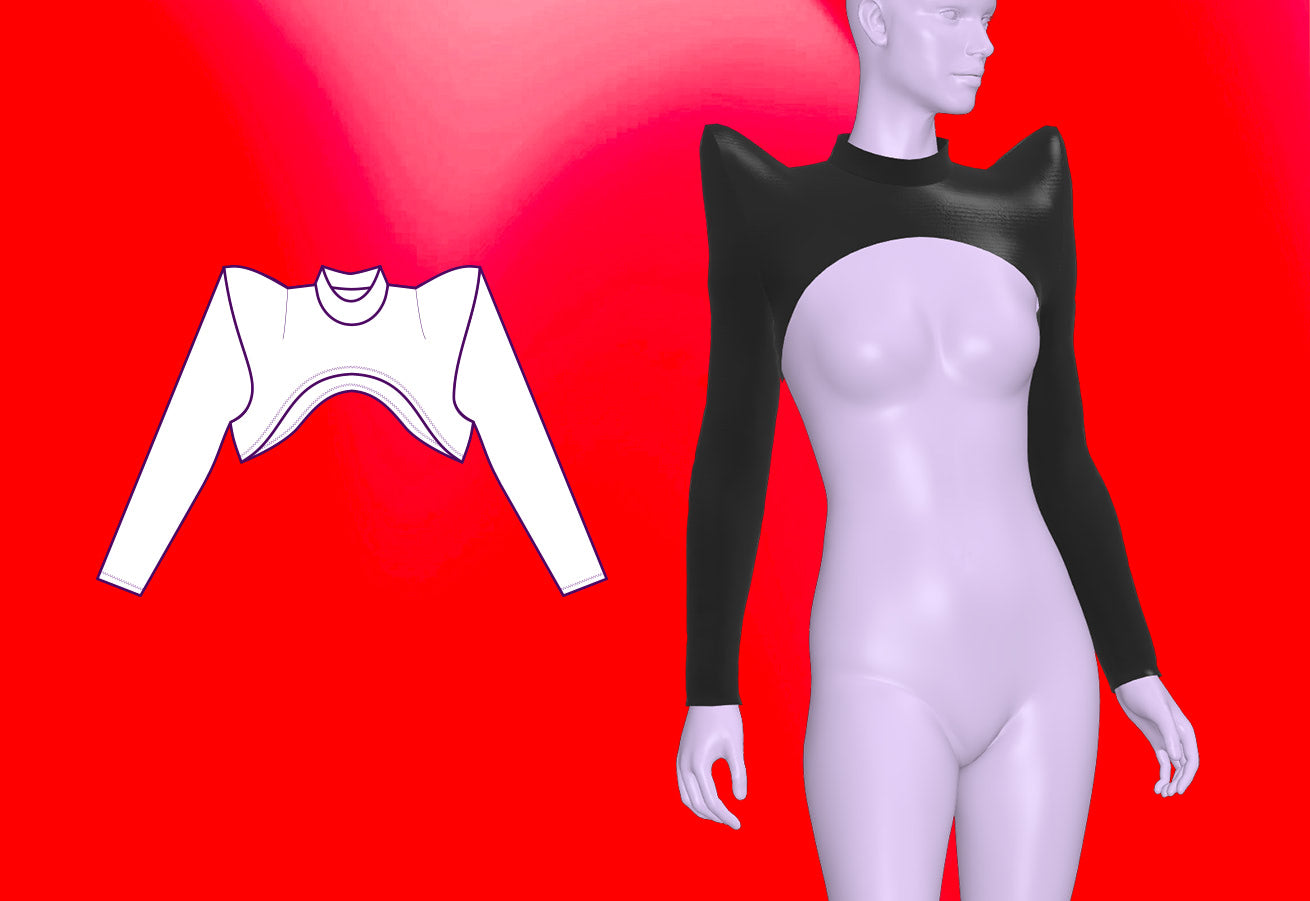 How to sew a pointed shoulder shrug sewing pattern for drag queens