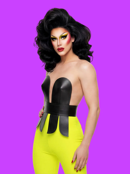 Belted Ribbon Top Sewing Pattern Corset Lace Belt for Drag Queens Sewing Pattern Costume by Katkow Front