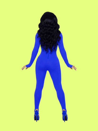 Full Catsuit Sewing Pattern for Drag Queens and Cosplay Stretch Bodysuit Dancewear Superhero Suit by Katkow Model back