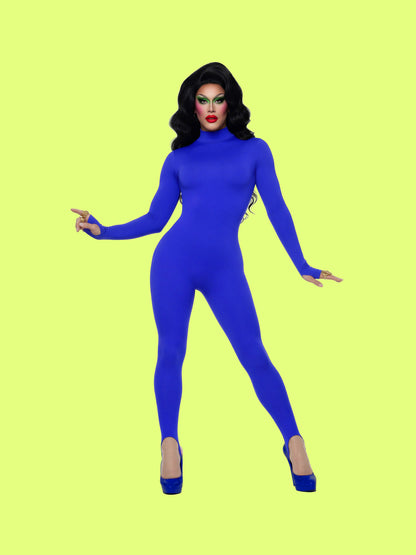 Full Catsuit Sewing Pattern for Drag Queens and Cosplay Stretch Bodysuit Dancewear Superhero Suit by Katkow Model Front