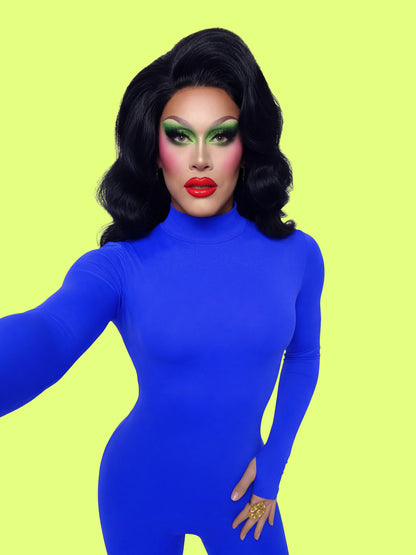 Full Catsuit Sewing Pattern for Drag Queens and Cosplay Stretch Bodysuit Dancewear Superhero Suit by Katkow Model Front