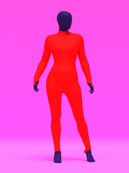 Full Catsuit Sewing Pattern for Drag Queens and Cosplay Stretch Bodysuit Dancewear Superhero Suit by Katkow Model Front