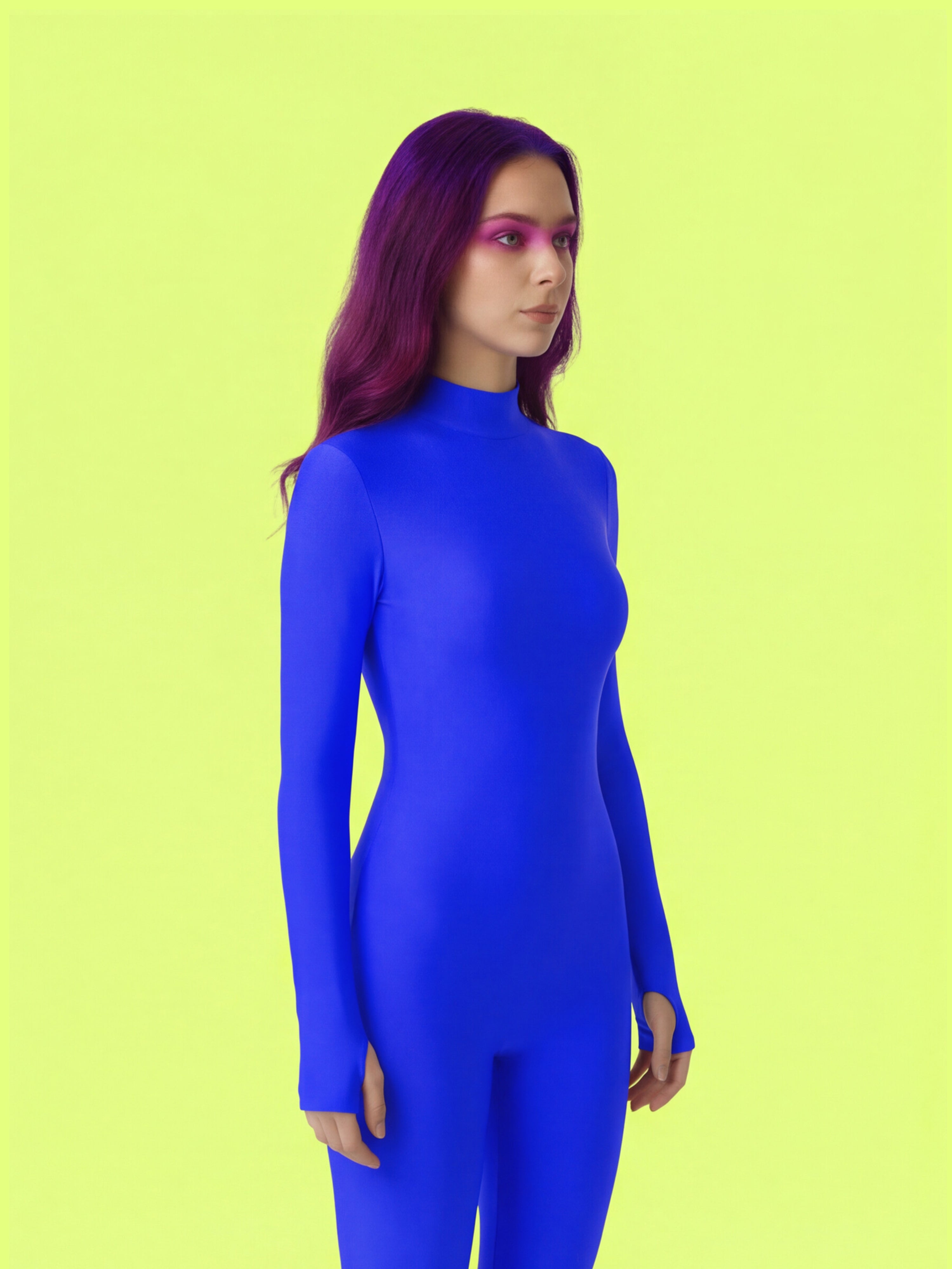 Full Catsuit Sewing Pattern for Women Cosplay Stretch Bodysuit Dancewear Superhero Suit by Katkow Model Front