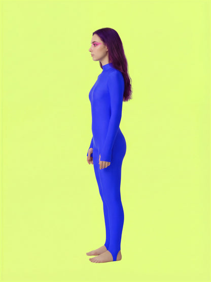 Full Catsuit Sewing Pattern for Women Cosplay Stretch Bodysuit Dancewear Superhero Suit by Katkow Model Side